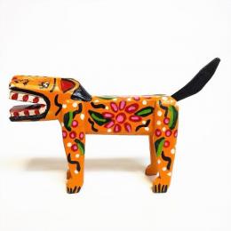動物 置物 木彫り オブジェ エスニック グァテマラ アニマル Mサイズ 手作り ジャガー