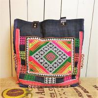 トートバッグ エスニック 布製 可愛い タイ ルー族バッグ 民族 刺繍柄