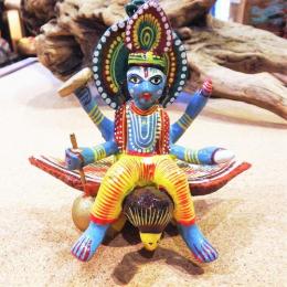 神様 インド シヴァ オブジェ ヒンドゥー教 木彫り 吊るす 飾り バラナシ木彫り