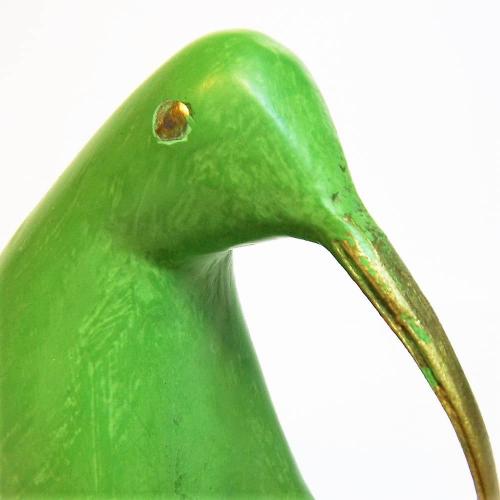 Ten6 Duca 置物 鳥 インテリア雑貨 木彫り お洒落 キウイ グリーン インド