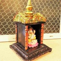 神様 インド ガネーシャ オブジェ ヒンドゥー教 祭壇付 祭壇ガネーシャ