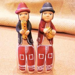 インディオ 笛 素焼き 人形笛 ペルー 楽器 素朴 民族 オブジェ インテリア エスニック