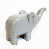 ゾウ 置物 可愛い 木彫り アニマル オブジェ 小さいサイズ チャンティアニマル