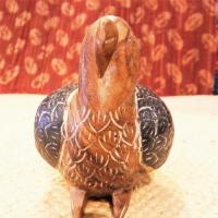 鳥 トリ オブジェ 置物 木製 モンキーポッド ウッドバード ブラック 木彫り タイ製