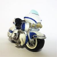 白バイ 貯金箱 陶器 レトロ インテリア ポリスバイク マネーバンク おもちゃ
